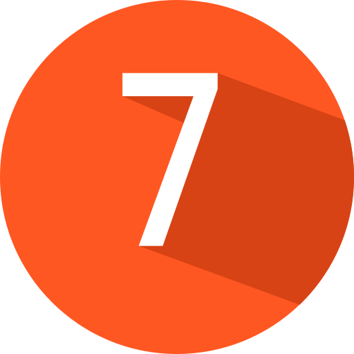number 7 Zaunanstrich
