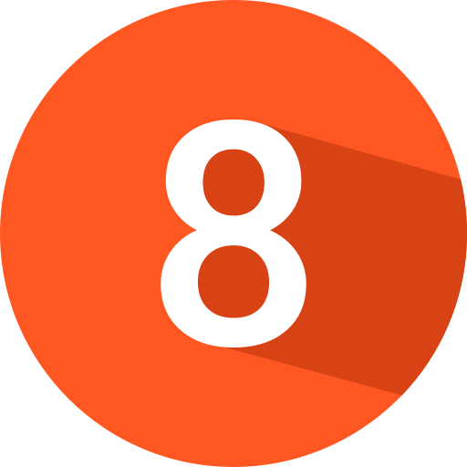 number 8 Zaunanstrich